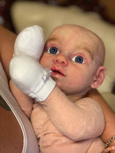 Load image into Gallery viewer, AVAILABLE AWAKE silicone cuddle baby Artyom in super soft blend with 3D skin effect