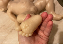 Load image into Gallery viewer, Custom Blank (unpainted) full body silicone kit Isabella sleeping in Ecoflex 20 with 3D skin effect