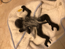 Load image into Gallery viewer, Full body silicone mini baby monkey in marshmallow soft blend