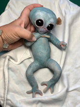 Load image into Gallery viewer, Full body silicone mini baby Alien in super soft blend 11”