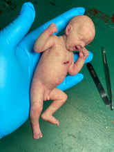 Load image into Gallery viewer, AVAILABLE full body special silicone mini baby Lucas in soft blend asleep bald