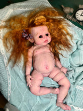 Load image into Gallery viewer, Custom Full body silicone baby girl Rihanna in soft blend with long red hair