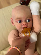 Load image into Gallery viewer, AVAILABLE AWAKE silicone cuddle baby Artyom in super soft blend with 3D skin effect