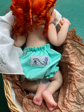 Load image into Gallery viewer, CUSTOM full body silicone 10” doll Willow (with long curly hair) in soft blend