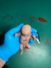 Load image into Gallery viewer, AVAILABLE full body special silicone mini baby Lucas in soft blend asleep bald