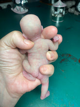 Load image into Gallery viewer, CUSTOM full body silicone mini baby Lucas in soft blend asleep bald