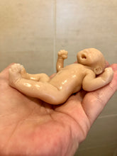 Load image into Gallery viewer, Blank (unpainted) full body silicone mini kit Jimmy 4.5” (baby boy) in super soft blend with 3D skin effect
