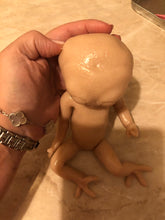 Load image into Gallery viewer, Full body silicone mini baby Alien in super soft blend with 3D skin effect 11” blank (unpainted)