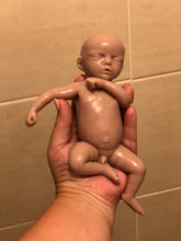 Load image into Gallery viewer, Blank (unpainted) full body mini silicone baby boy Kenzo 8” in super soft blend with 3D skin effect