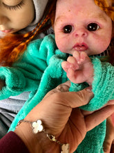 Load image into Gallery viewer, Custom Full body silicone baby girl Rihanna in soft blend with long red hair