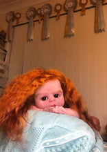 Load image into Gallery viewer, Custom Full body silicone baby girl Rihanna in soft blend with long red hair