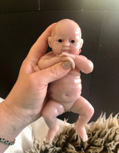 Load image into Gallery viewer, Blank (unpainted) full body silicone mini kit Vikki 9” in soft blend with 3D skin effect