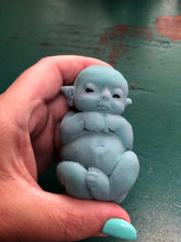 Load image into Gallery viewer, Full body silicone glow in the dark mini fantasy baby elf fairy