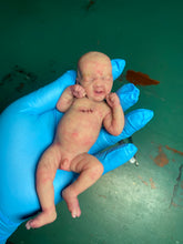 Load image into Gallery viewer, AVAILABLE full body special silicone mini baby Lucas in soft blend asleep bald