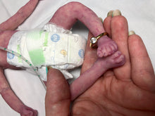 Load image into Gallery viewer, Super detailed Full body silicone premature baby Sunshine in soft blend 9”