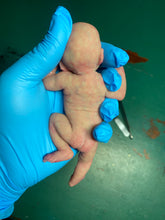 Load image into Gallery viewer, AVAILABLE full body special silicone mini baby Lucas in soft blend asleep bald