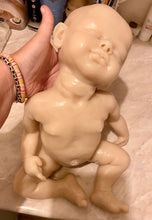 Load image into Gallery viewer, Custom Blank (unpainted) full body silicone kit Isabella sleeping in Ecoflex 20 with 3D skin effect