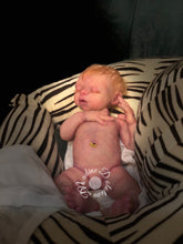 Load image into Gallery viewer, AVAILABLE Prototype full body silicone kit Prada 11.5” (baby girl) in super soft blend asleep in  super soft platinum silicone