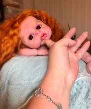 Load image into Gallery viewer, Custom Full body silicone baby girl Rihanna in soft blend with long red hair