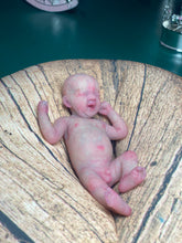 Load image into Gallery viewer, CUSTOM full body silicone mini baby Lucas in soft blend asleep bald
