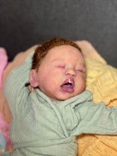 Load image into Gallery viewer, AVAILABLE PROTOTYPE silicone cuddle baby doll Romy soft blend platinum cure silicone WITH HAIR
