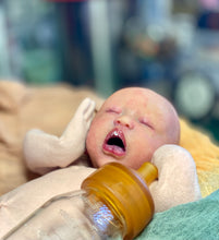 Load image into Gallery viewer, AVAILABLE PROTOTYPE silicone cuddle baby doll Romy soft blend platinum cure silicone WITH HAIR
