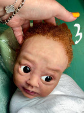 Load image into Gallery viewer, AVAILABLE Full body silicone baby boy Blu’ with armatures WITH HAIR
