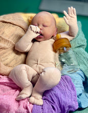 Load image into Gallery viewer, AVAILABLE PROTOTYPE silicone cuddle baby doll Romy soft blend platinum cure silicone WITH HAIR
