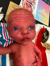 Load image into Gallery viewer, AVAILABLE AWARD WINNING Prototype full body Silicone premature baby doll Amelia (baby girl ) in soft blend with HAIR
