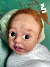 Load image into Gallery viewer, AVAILABLE Full body silicone baby boy Blu’ with armatures WITH HAIR
