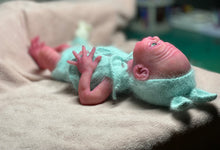 Load image into Gallery viewer, CUSTOM Prototype full body Silicone premature baby doll Amelia (baby girl ) in soft blend with armatures
