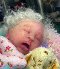 Load image into Gallery viewer, AVAILABLE PROTOTYPE silicone cuddle baby doll Romy soft blend platinum cure silicone WITH HAIR
