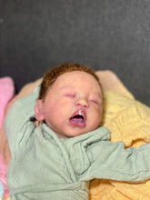 Load image into Gallery viewer, AVAILABLE PROTOTYPE silicone cuddle baby doll Romy soft blend platinum cure silicone WITH HAIR
