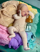Load image into Gallery viewer, AVAILABLE PROTOTYPE silicone cuddle baby doll Romy soft blend platinum cure silicone WITH HAIR
