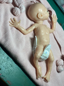 Custom Blank (unpainted) full body silicone premature baby girl kit Amelia (baby girl ) in soft blend