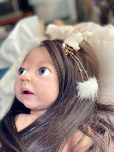 NOT AVAILABLE (price includes hair) full body silicone baby girl Charlotte