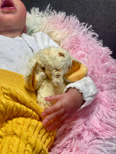Load image into Gallery viewer, AVAILABLE silicone baby doll Romy soft blend platinum cure silicone WITH HAIR (Copy)
