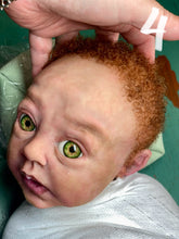 Load image into Gallery viewer, AVAILABLE Full body silicone baby boy Blu’ with armatures WITH HAIR

