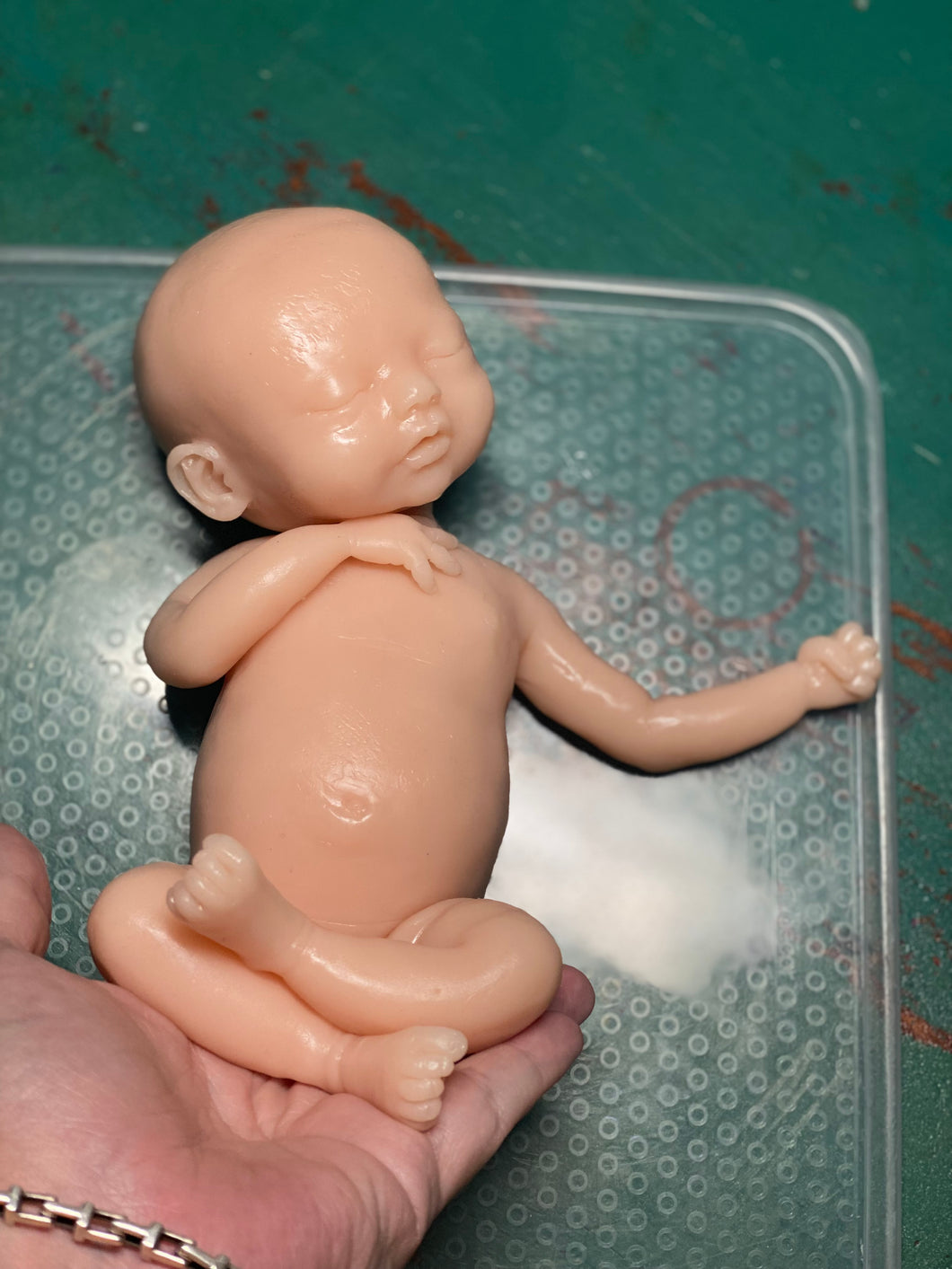 Custom Blank (unpainted) full body silicone mini kit Sallie (baby girl ) in soft blend