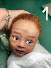 Load image into Gallery viewer, AVAILABLE Full body silicone baby boy Blu’ with armatures WITH HAIR
