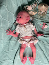 Load image into Gallery viewer, CUSTOM Prototype full body Silicone premature baby doll Amelia (baby girl ) in soft blend with armatures
