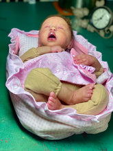 Load image into Gallery viewer, AVAILABLE silicone baby doll Romy soft blend platinum cure silicone WITH HAIR (Copy)
