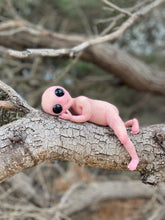 Load image into Gallery viewer, CUSTOM Full body silicone mini baby girl Alien  in super soft blend 9.4”

