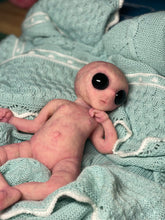 Load image into Gallery viewer, CUSTOM Full body silicone mini baby girl Alien  in super soft blend 9.4”

