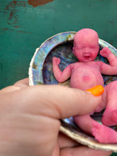 Load image into Gallery viewer, AVAILABLE full body silicone mini baby Lucas in soft blend asleep bald
