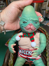 Load image into Gallery viewer, AVAILABLE Reborn fantasy vinyl baby Ozzy by Nadine Dolotova (Grinch / Werewolf / Elf inspired)
