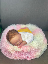 Load image into Gallery viewer, AVAILABLE silicone baby doll Romy soft blend platinum cure silicone WITH HAIR (Copy)
