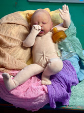 Load image into Gallery viewer, AVAILABLE PROTOTYPE silicone cuddle baby doll Romy soft blend platinum cure silicone WITH HAIR
