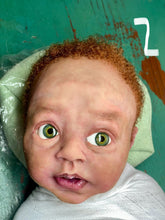 Load image into Gallery viewer, AVAILABLE Full body silicone baby boy Blu’ with armatures WITH HAIR
