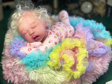 Load image into Gallery viewer, AVAILABLE PROTOTYPE silicone cuddle baby doll Romy soft blend platinum cure silicone WITH HAIR
